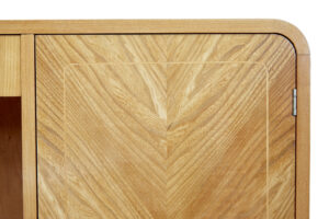 Mid 20th Century Low Open Elm Bookcase — thumbnail 7