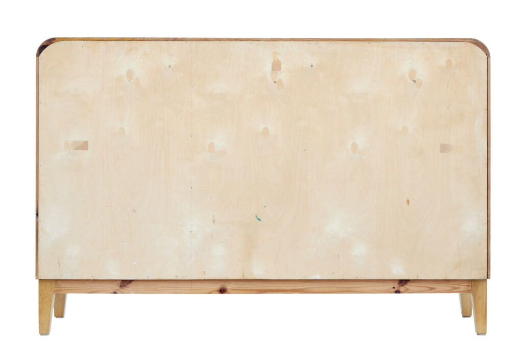Mid 20th Century Low Open Elm Bookcase — image 5