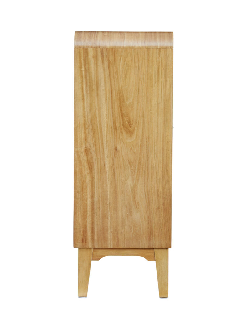 Mid 20th Century Low Open Elm Bookcase — image 6