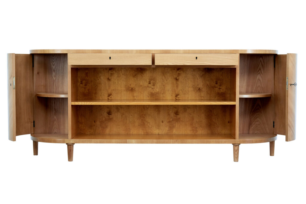 Swedish Mid 20th Century Low Sideboard with Bookcase — image 2