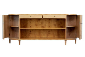 Swedish Mid 20th Century Low Sideboard with Bookcase — thumbnail 2