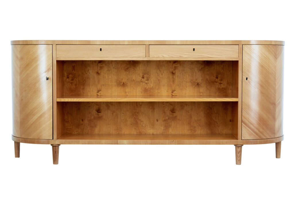 SWEDISH MID 20TH CENTURY LOW SIDEBOARD WITH BOOKCASE