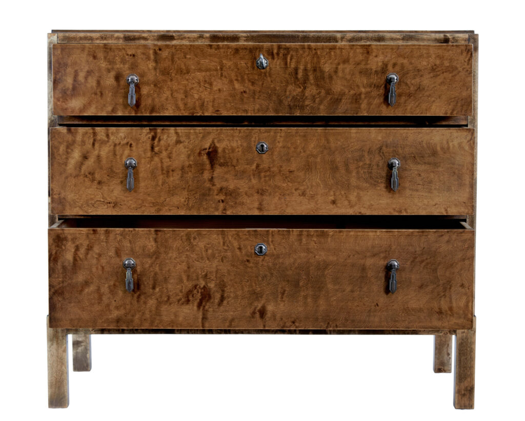 Mid 20th Century Scandinavian Birch Chest of Drawers — image 3