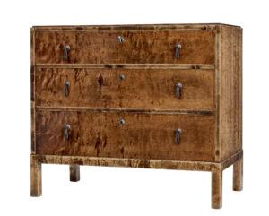 Mid 20th Century Scandinavian Birch Chest of Drawers — thumbnail 1