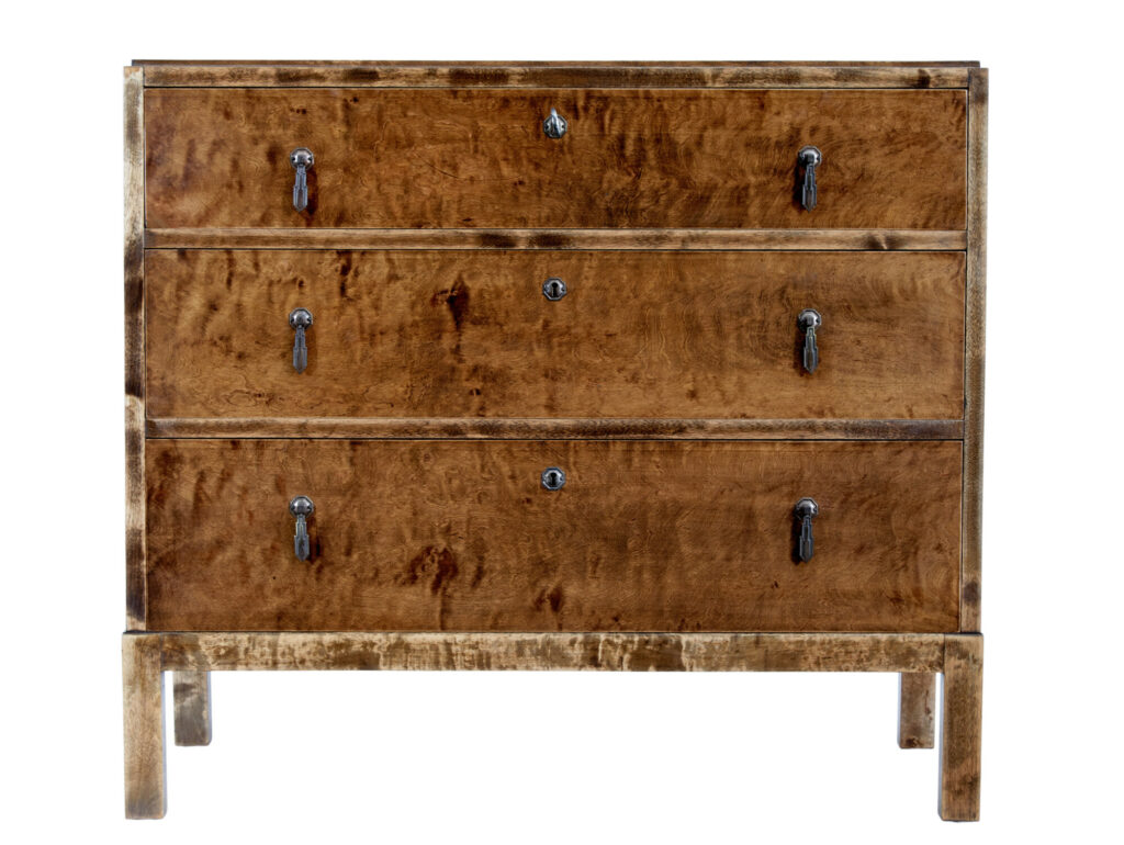 Mid 20th Century Scandinavian Birch Chest of Drawers — image 2