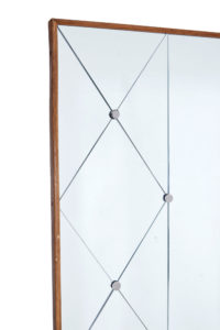 Large Mid 20th Century Scandinavian Oak Frame Mirror — thumbnail 4