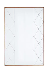 Large Mid 20th Century Scandinavian Oak Frame Mirror — thumbnail 1