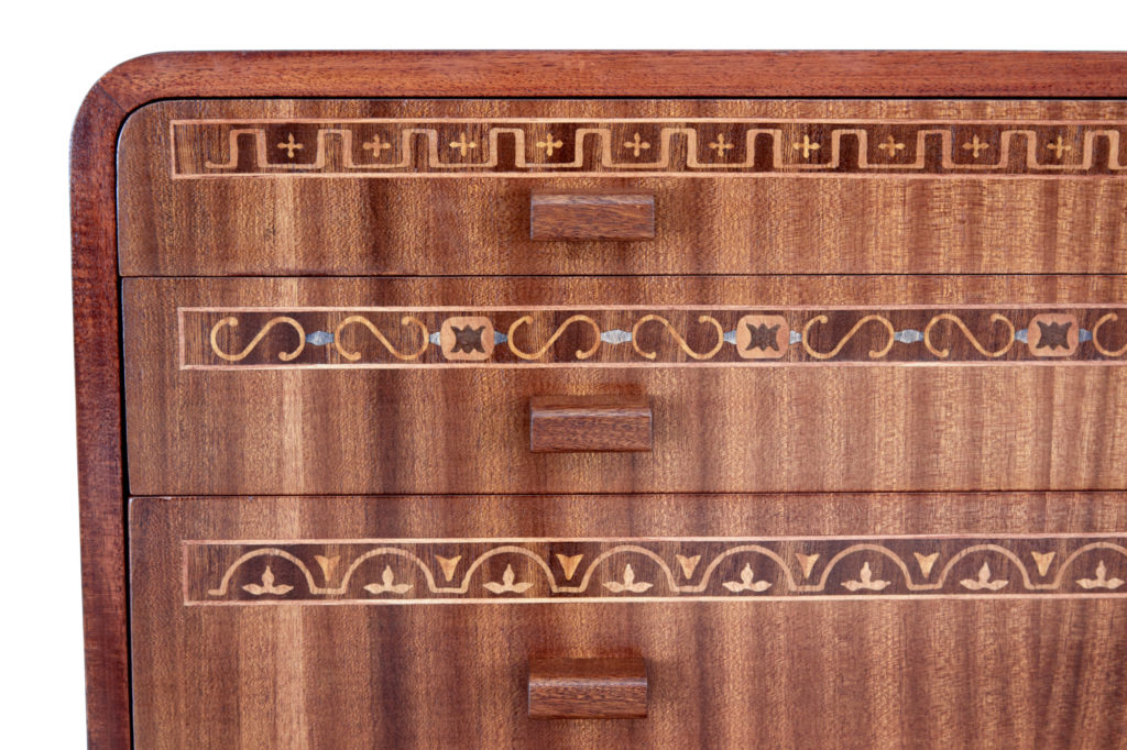 Scandinavian Mid 20th Century Mahogany 6 Drawer Chest — image 4