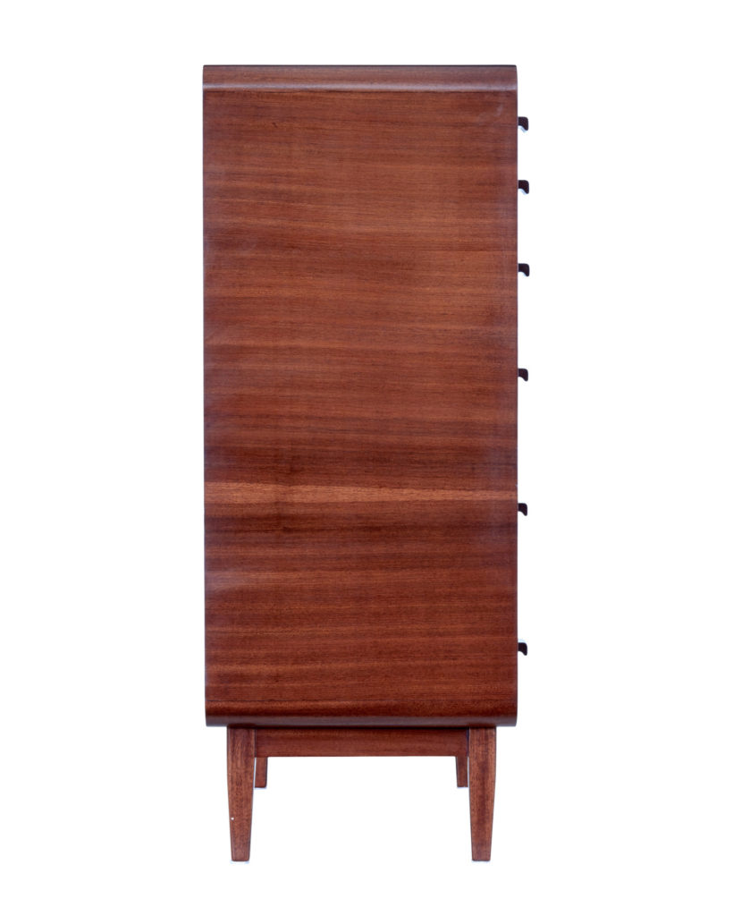 Scandinavian Mid 20th Century Mahogany 6 Drawer Chest — image 6