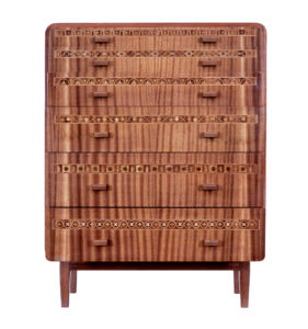 Scandinavian Mid 20th Century Mahogany 6 Drawer Chest — thumbnail 7