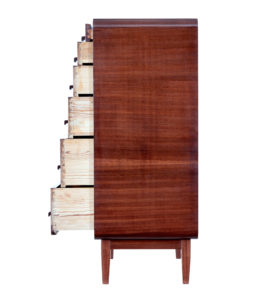 Scandinavian Mid 20th Century Mahogany 6 Drawer Chest — thumbnail 9
