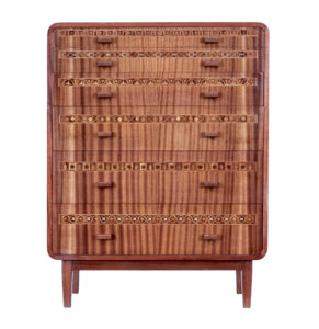 Scandinavian Mid 20th Century Mahogany 6 Drawer Chest — thumbnail 8