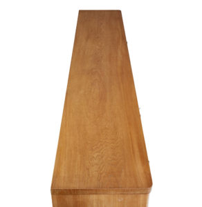 Swedish Mid 20th Century Low Open Elm Bookcase — thumbnail 4