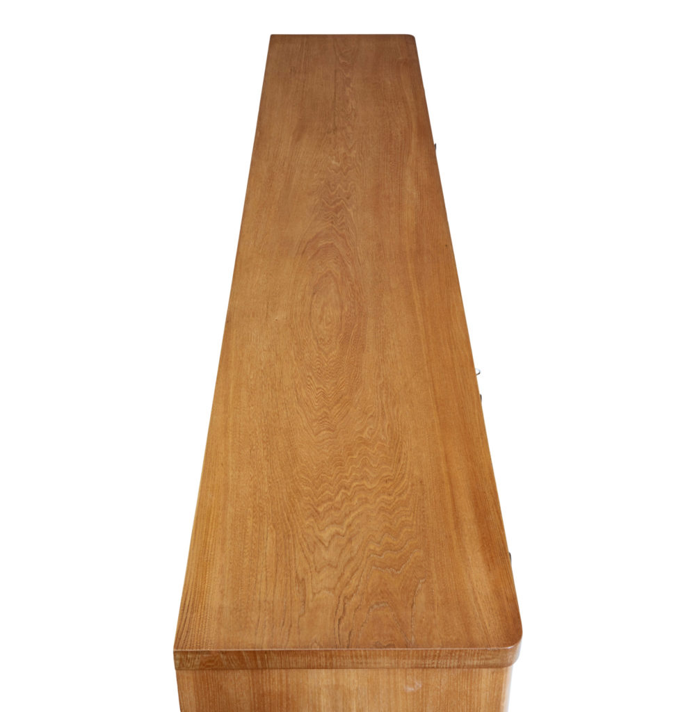 Swedish Mid 20th Century Low Open Elm Bookcase — image 4
