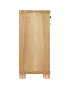 Swedish Mid 20th Century Low Open Elm Bookcase — thumbnail 5