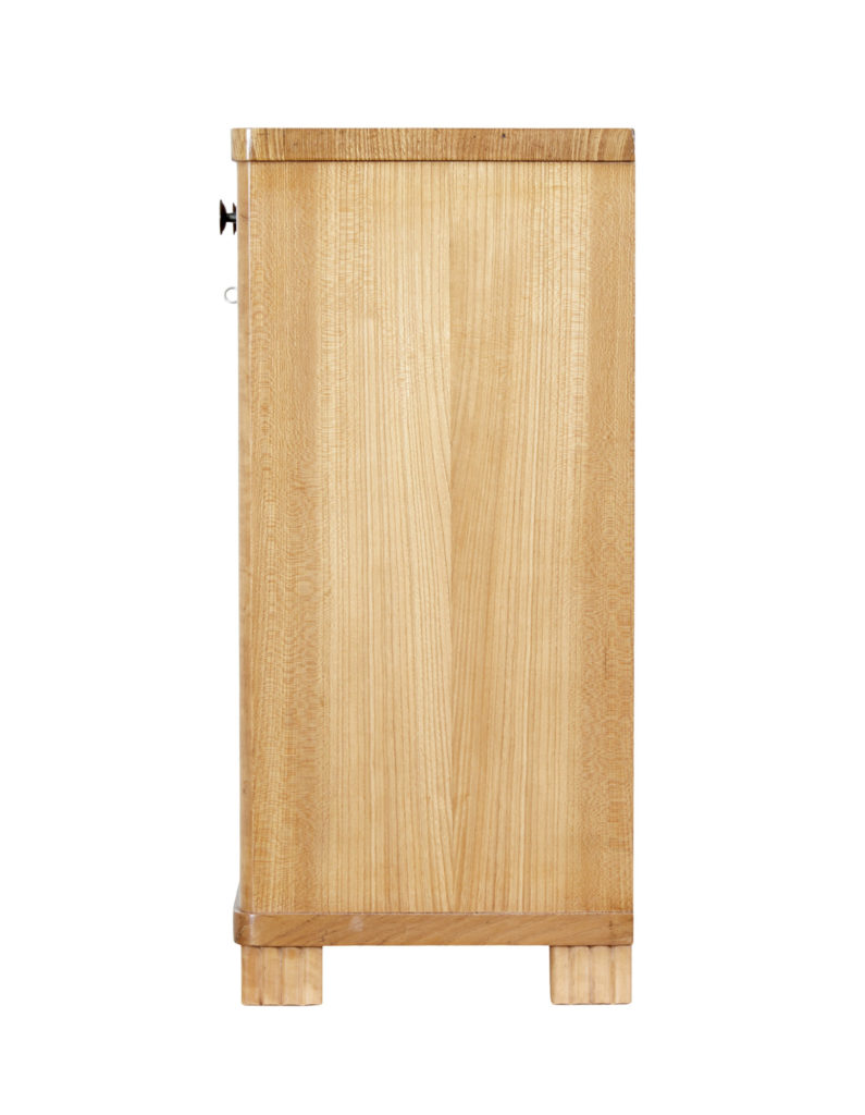Swedish Mid 20th Century Low Open Elm Bookcase — image 7