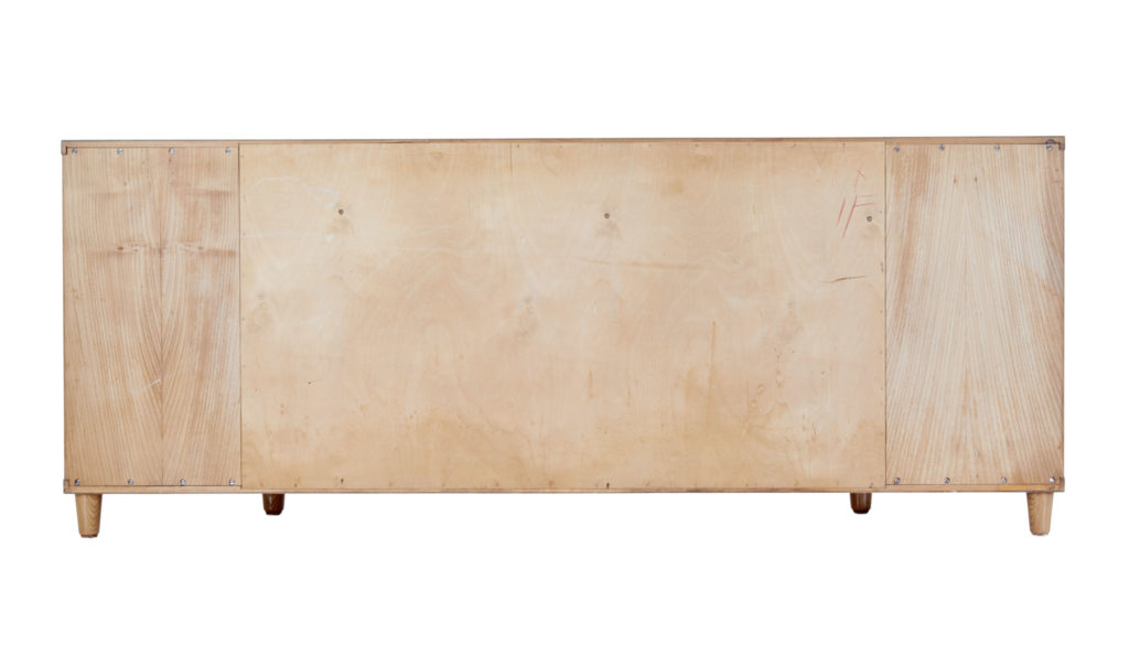 Swedish Mid 20th Century Elm Low Open Bookcase — image 5