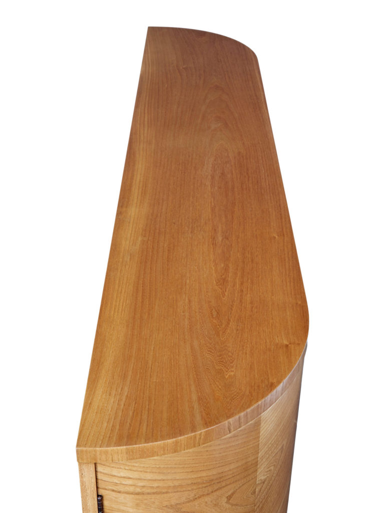 Swedish Mid 20th Century Elm Low Open Bookcase — image 4