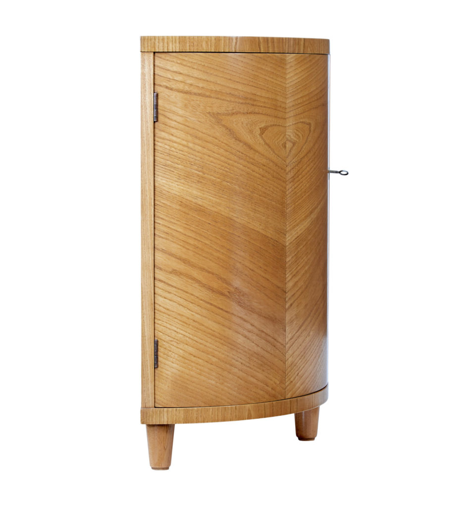 Swedish Mid 20th Century Elm Low Open Bookcase — image 6
