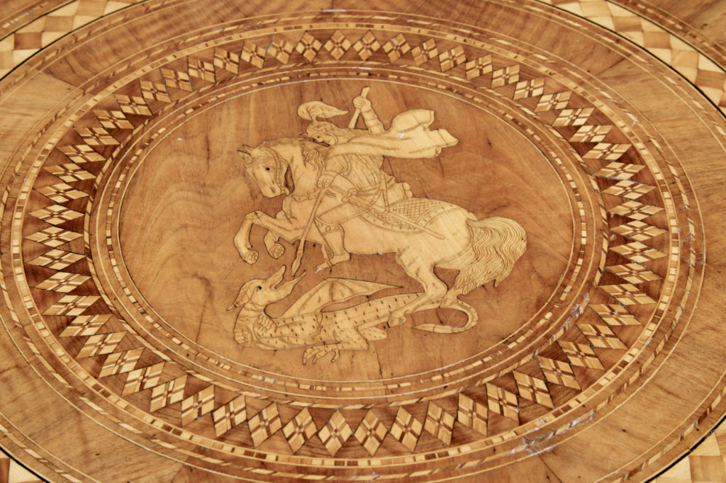 19th Century Italian Inlaid Sorrento Occasional Table — image 3