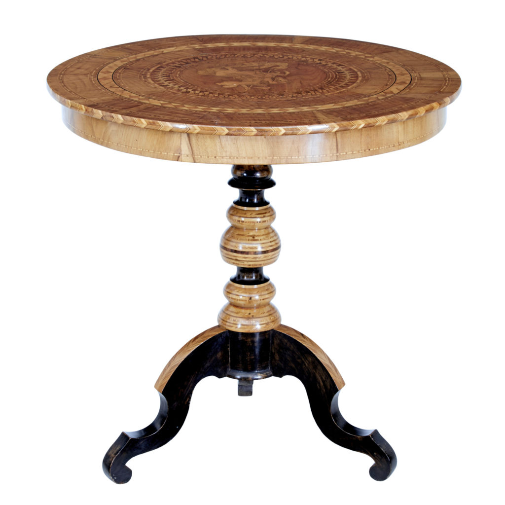 19th Century Italian Inlaid Sorrento Occasional Table — image 6