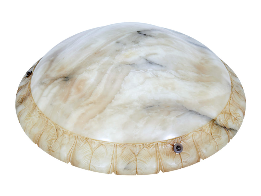 Art Deco Alabaster Hanging Pendant Light — image 3