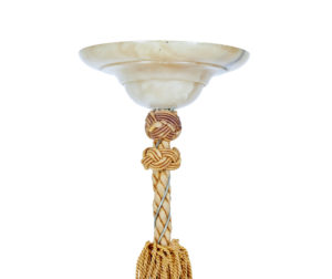 Art Deco Alabaster Hanging Pendant Light — thumbnail 6