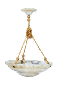 Art Deco Alabaster Hanging Pendant Light — thumbnail 1
