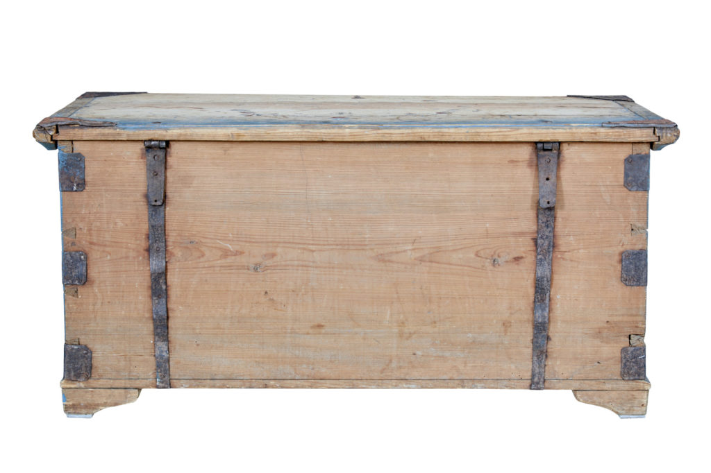 19th Century Swedish Painted Pine Chest — image 5