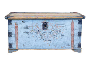 19th Century Swedish Painted Pine Chest — thumbnail 1