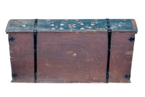 Swedish 19th Century Folk Art Hand Painted Dome Top Coffer — thumbnail 7