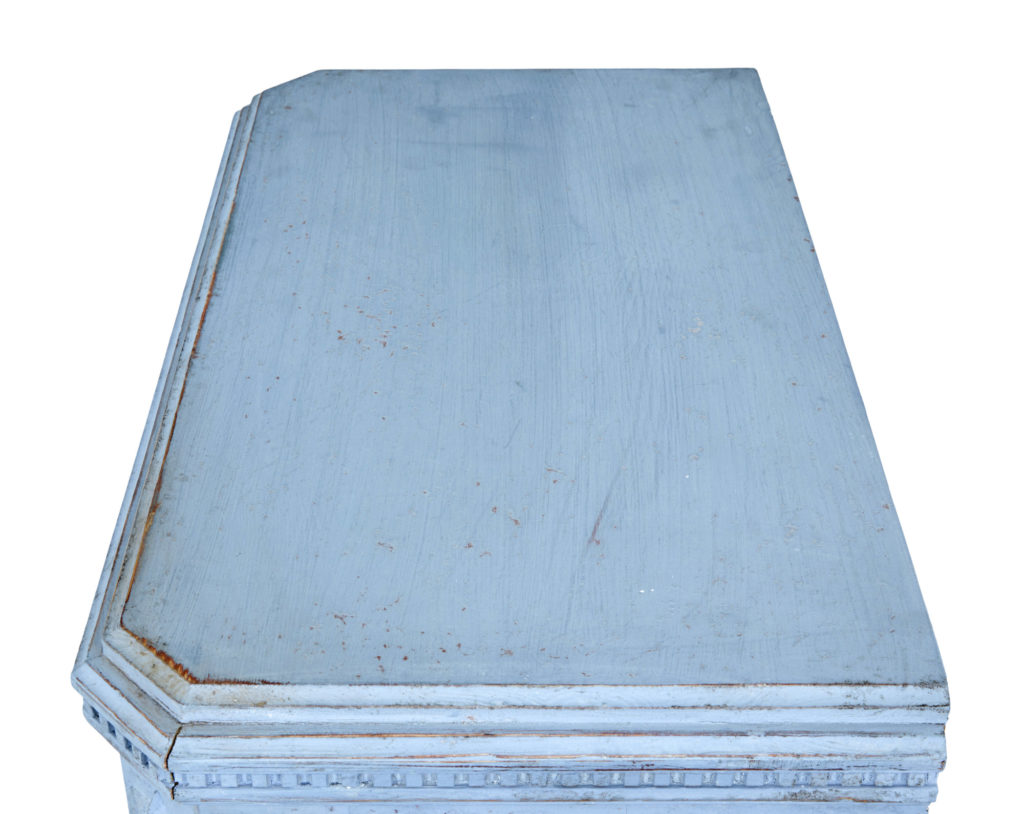 Swedish Pair of 19th Century Painted Blue Commodes — image 2