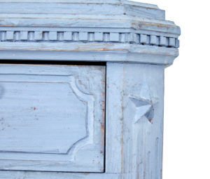 Swedish Pair of 19th Century Painted Blue Commodes — thumbnail 4