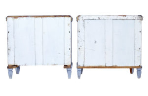 Swedish Pair of 19th Century Painted Blue Commodes — thumbnail 6