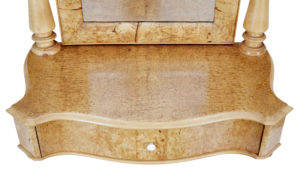 Early 20th Century Burr Birch Vanity Mirror — thumbnail 3