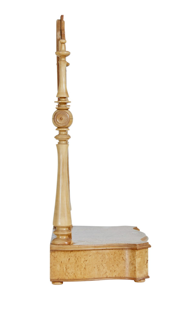 Early 20th Century Burr Birch Vanity Mirror — image 5