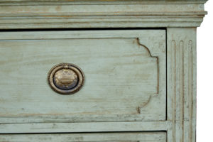 Pair of Swedish 19th Century Painted Green Commodes — thumbnail 2