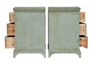 Pair of Swedish 19th Century Painted Green Commodes — thumbnail 8