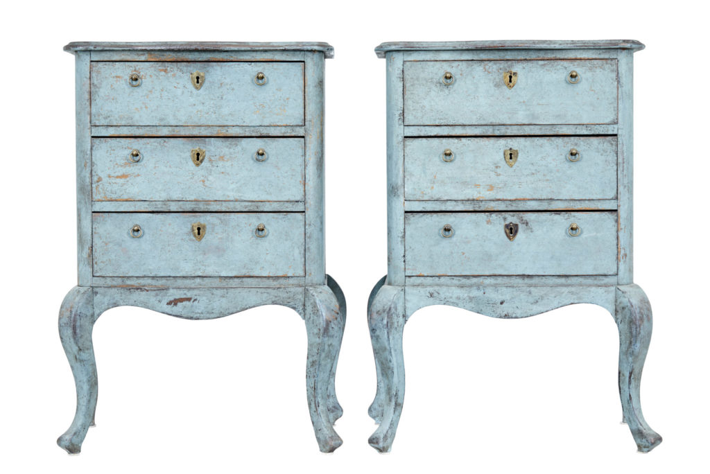 Pair of 19th Century Small Painted Chest of Drawers