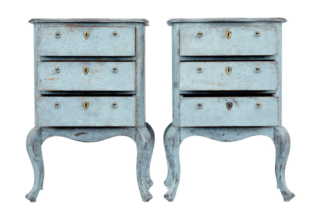 Pair of 19th Century Small Painted Chest of Drawers — image 9