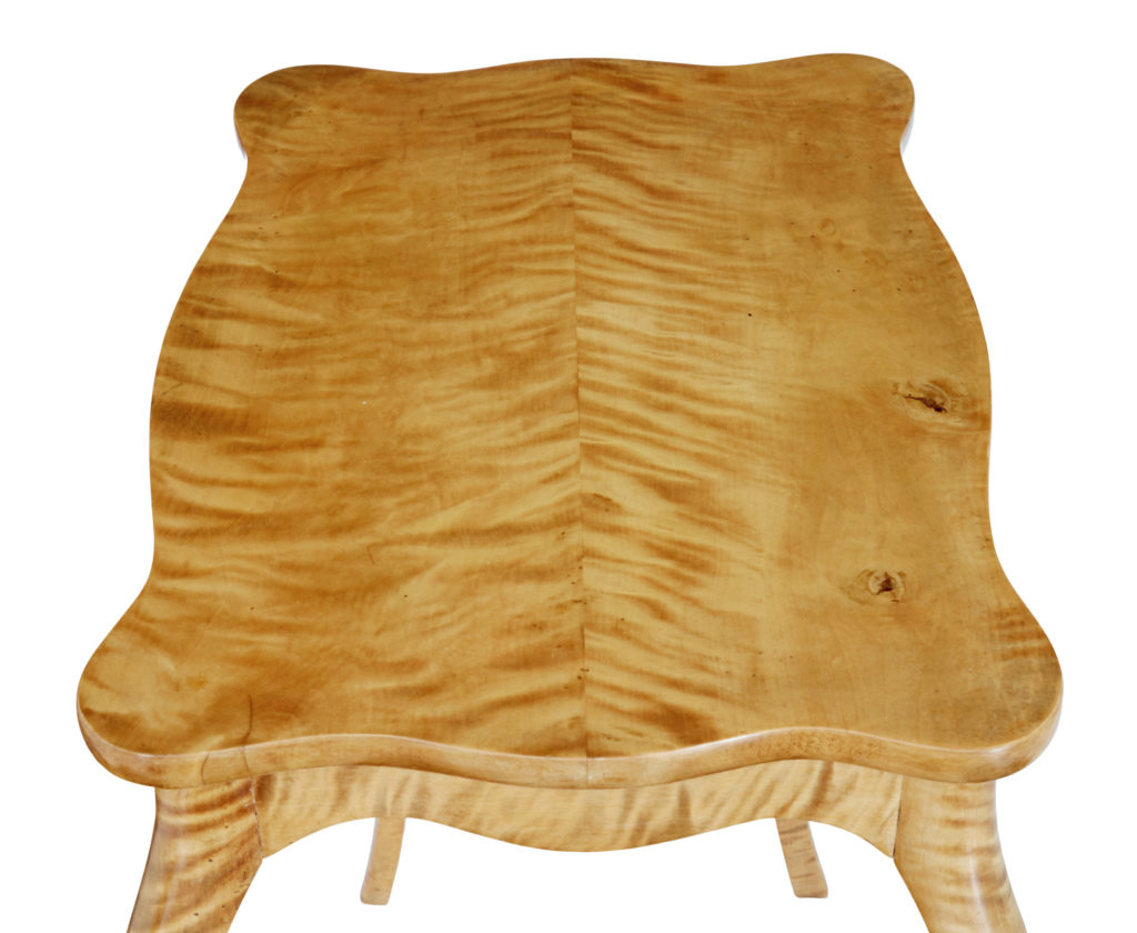 19th Century Shaped Birch Occasional Table — image 2
