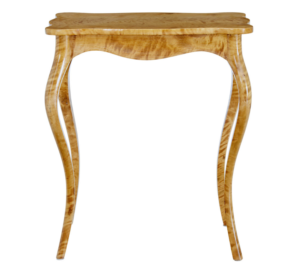 19th Century Shaped Birch Occasional Table