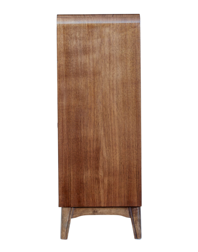 Scandinavian Mid 20th Century Walnut Low Open Bookcase by Bodafors — image 4