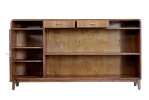 Scandinavian Mid 20th Century Walnut Low Open Bookcase by Bodafors — thumbnail 7