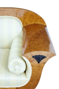Early 20th Century Empire Revival Birch Sofa — thumbnail 3