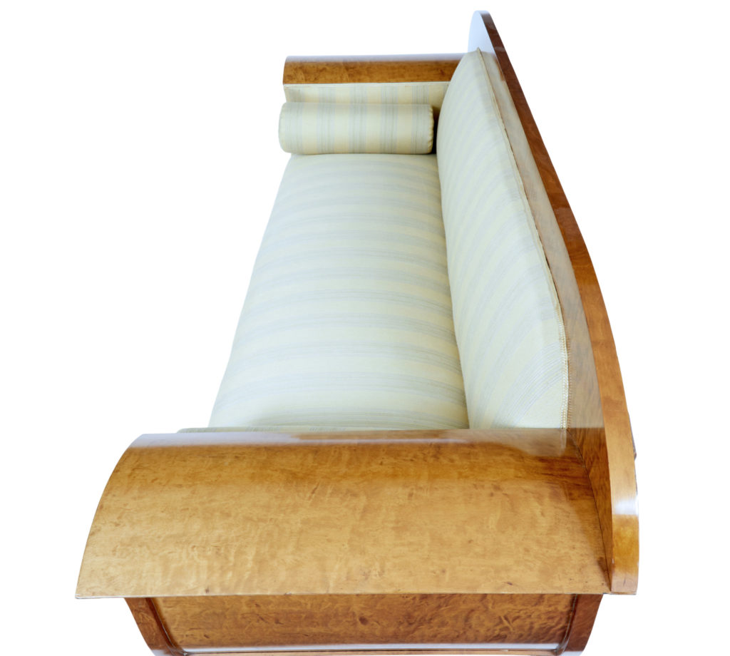 Early 20th Century Empire Revival Birch Sofa — image 4