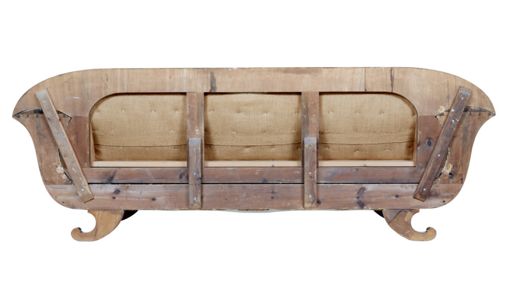 Early 20th Century Empire Revival Birch Sofa — image 6