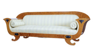 Early 20th Century Empire Revival Birch Sofa — thumbnail 1