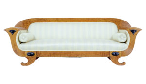 Early 20th Century Empire Revival Birch Sofa — thumbnail 8
