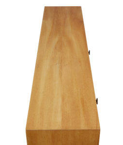 Swedish Mid 20th Century Elm Low Open Bookcase — thumbnail 3